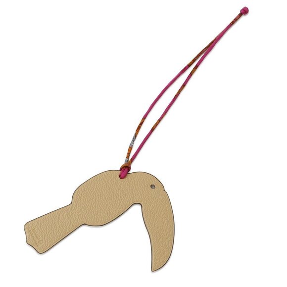 HERMES Toucan Petit H Taurillon Clemence/Chevre Myzore Goatskin Rouge/Beige - Picture 3 of 7